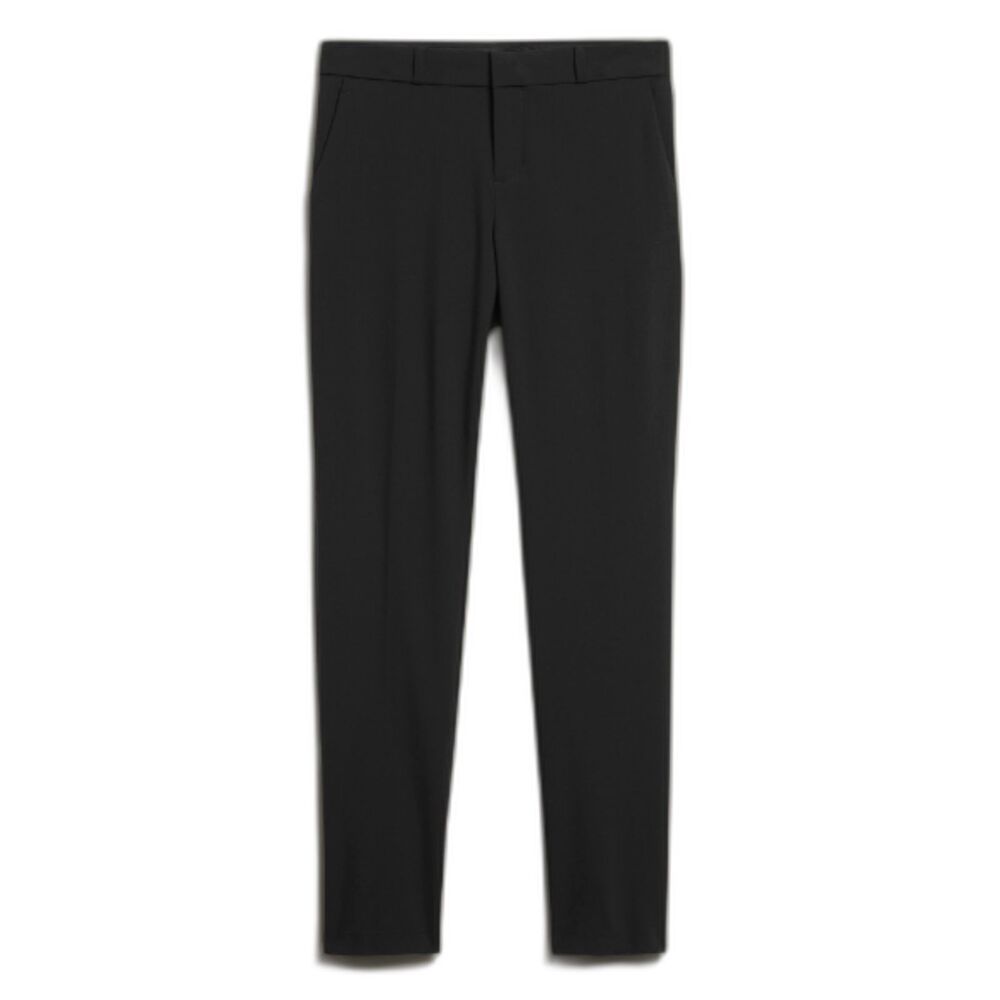 Banana Republic Black Avery Straight Wool-Blend Mid-Rise Ankle Cut Pant Women 6